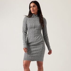 Athleta Delancey Textured Dress Braiden Black